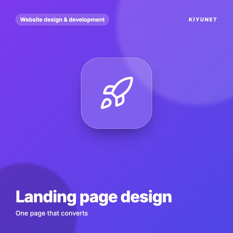 Landing page design