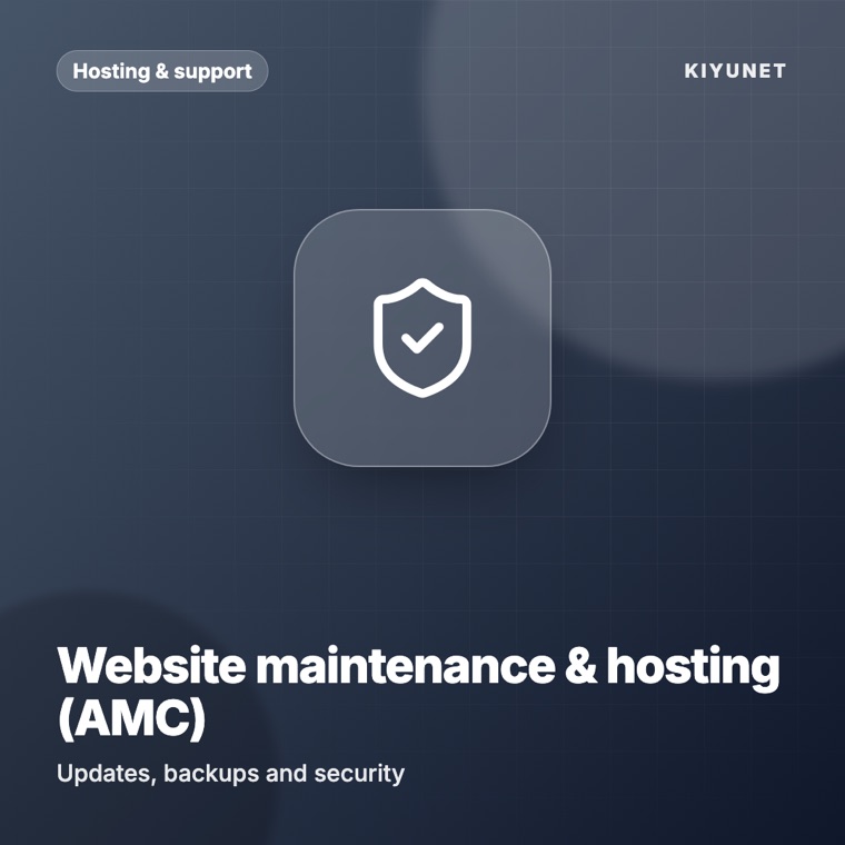 Website maintenance & hosting (AMC)