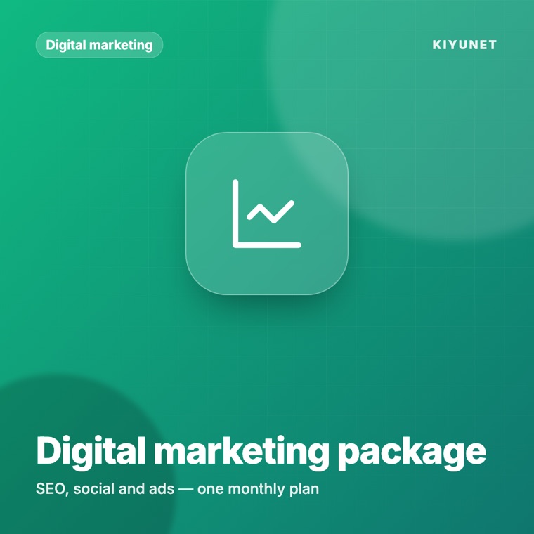 Digital marketing package