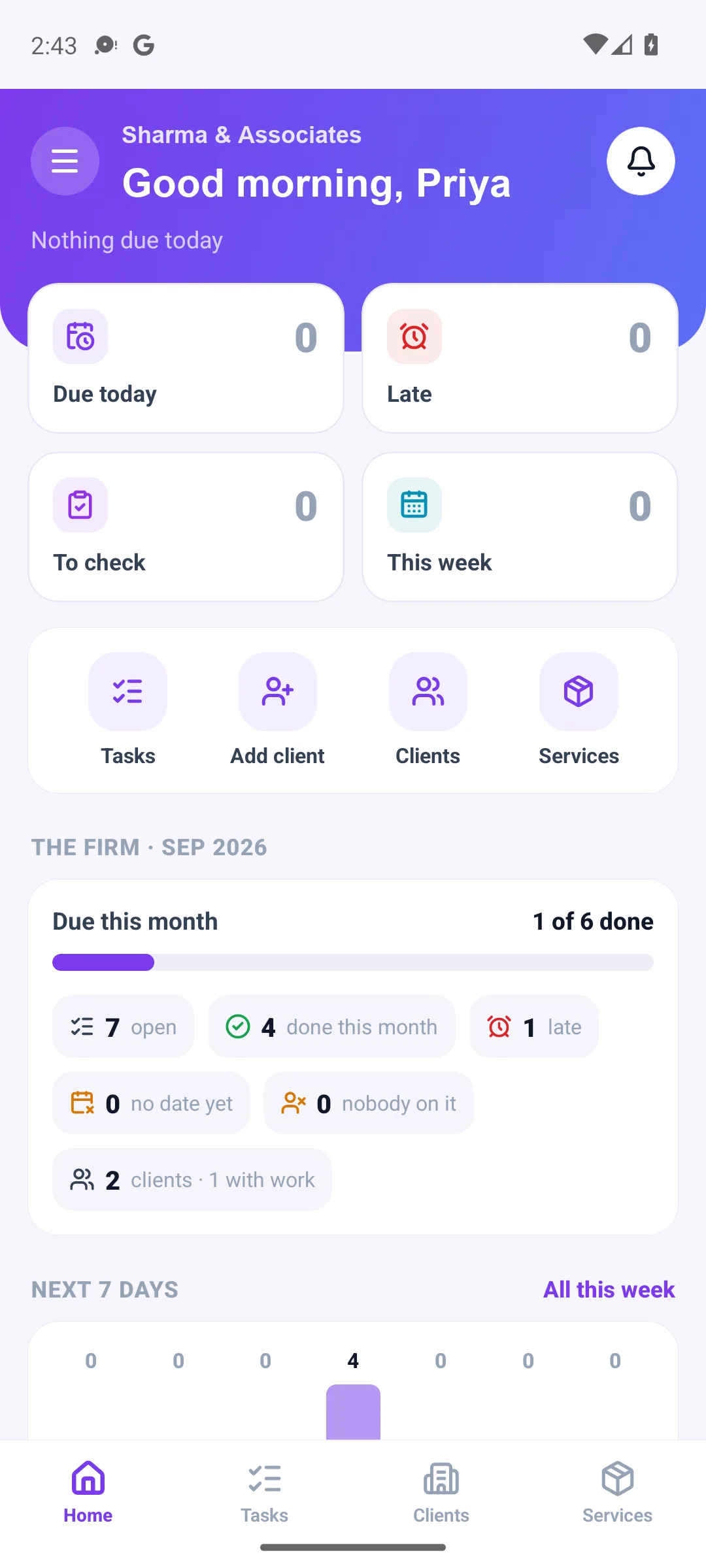 ZynkTask on a phone